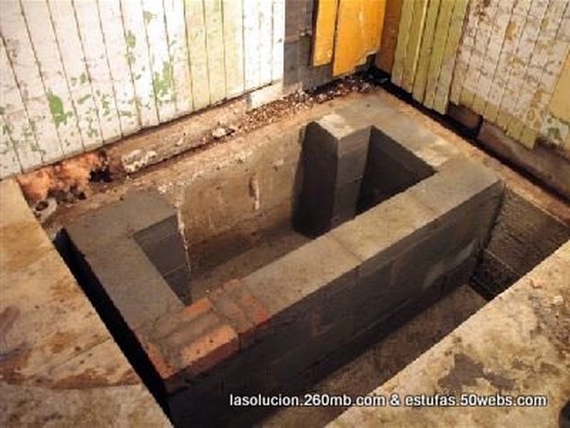 Cimiento para la estufa